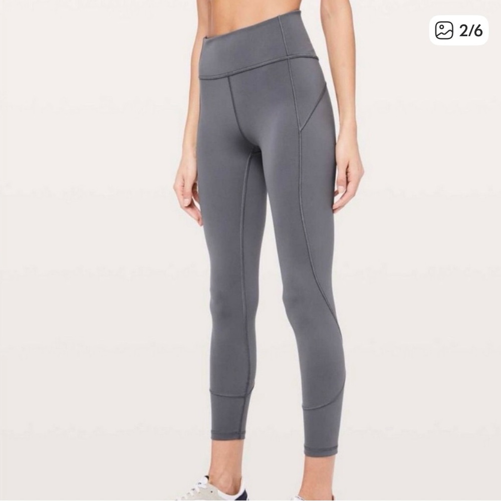 lululemon athletica In Movement 7/8 Legging, Titanium, 6, Like New